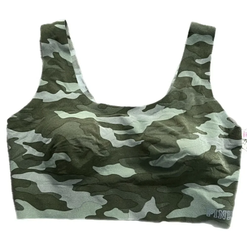 Victorias Secret Pink Lightly Lined ( Padded ) Bralette bra long lined green L